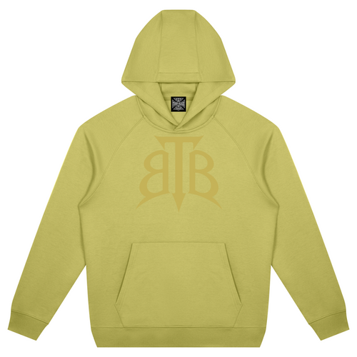 Shop the Signature Cachet Oversized Raglan Hooded Jumper by Teddy Blaze. 380 GSM olive lime bonded fleece hoodie with Cachet emblem from The Mature Mocha Collection.