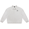 Shop the Signature Cachet Oversized Rugby Shirt by Teddy Blaze. Heavyweight 310 GSM heather gray fleece rugby pullover featuring the Cachet emblem from The Mature Mocha Collection.