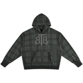 Shop the Signature Cachet Plaid Cotton Hooded Jumper by Teddy Blaze. Heavyweight 400 GSM dark plaid cotton hoodie featuring the Cachet emblem from The Mature Mocha Collection.