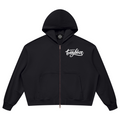 Shop the Signature Cotton Vintage Wash Boxy Zip Hoodie by Teddy Blaze. 360 GSM washed black heavy cotton zip hoodie reflecting stealth wealth and quiet luxury from the COVERUPS line of The Mature Mocha Collection.