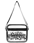 Teddy Blaze Signature Graffiti Clear PVC Satchel | Streetwear Crossbody Bag