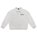 Shop the Signature Oversized Fleece Rugby Shirt by Teddy Blaze. 310 GSM ash heather fleece rugby polo reflecting stealth wealth and quiet luxury from the TOPS category of The Mature Mocha Collection.