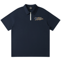 Shop the Signature Short Zip Golf Polo by Teddy Blaze. 220 GSM navy short-sleeve quarter-zip polo from TEDDY FORE!.