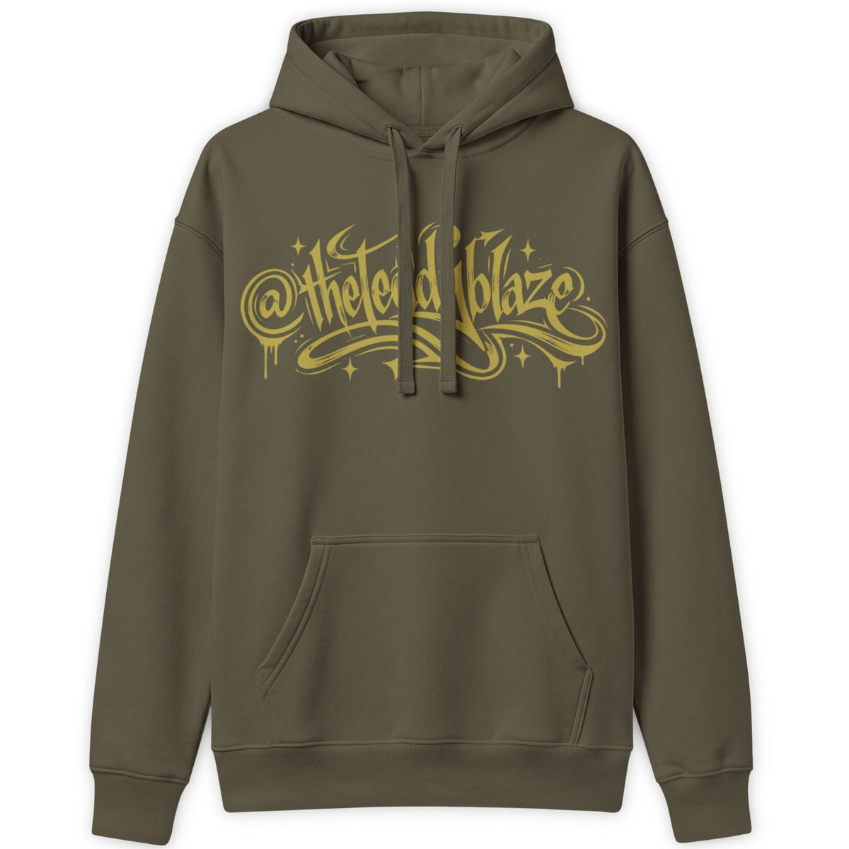 Teddy Blaze Signature Source Code Fleece Hoodie | Olive Green Heavyweight Fleece Hoodie