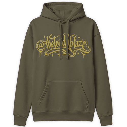 Teddy Blaze Signature Source Code Fleece Hoodie | Olive Green Heavyweight Fleece Hoodie