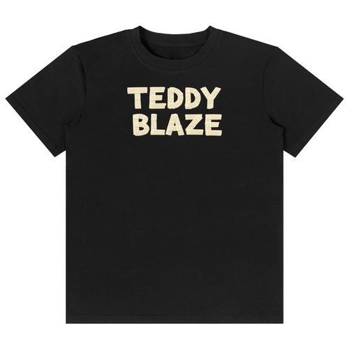 Shop the Taped Classic Tee by Teddy Blaze. 180 GSM cotton-spandex stretch tee with tape logo print reflecting stealth wealth from the TOPS line of The Mature Mocha Collection.