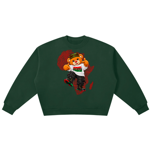 Shop the Teddy Blaze TBSU Heritage Graphic Boxy Cut Fleece Jumper. Oversized fleece crewneck featuring signature bear mascot artwork and a back university crest.