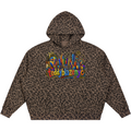 Elevate your hoodie game with the House of Teddy Blaze Afro Yorker Box Cut Leopard Print Hoodie. All-over leopard fleece 320 gsm hoodie, oversized box cut, kangaroo pocket, and Afrocentric NYC skyline back artwork. Shop NYC to Vegas style.