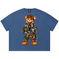 Shop the Teddy Blaze Boho Waffle Knit Boxy Tee, a heavyweight textured unisex tee featuring Teddy Blaze Boho and signature Brooklyn-inspired artwork.