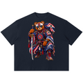 Shop the Teddy Blaze Brand Rising Boxy Tee featuring Teddy Blaze Samurai, Gye Nyame artwork and a relaxed cotton-rich streetwear silhouette.