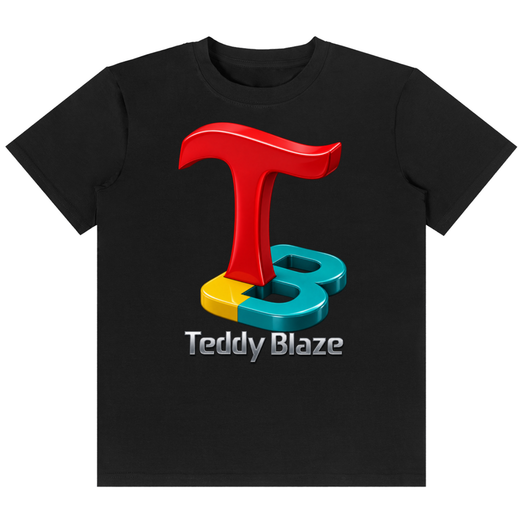 Shop the Teddy Station Classic Tee by Teddy Blaze. 180 GSM cotton-spandex stretch tee with 3D retro gaming emblem graphic from the TOPS line of The Mature Mocha Collection.