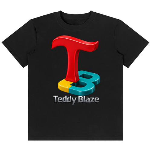 Shop the Teddy Station Classic Tee by Teddy Blaze. 180 GSM cotton-spandex stretch tee with 3D retro gaming emblem graphic from the TOPS line of The Mature Mocha Collection.