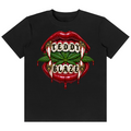 Shop The Craven Classic Tee by Teddy Blaze. 180 GSM cotton-spandex stretch tee featuring a dripping vampire lips and gold grill graphic from the TOPS line of The Mature Mocha Collection.