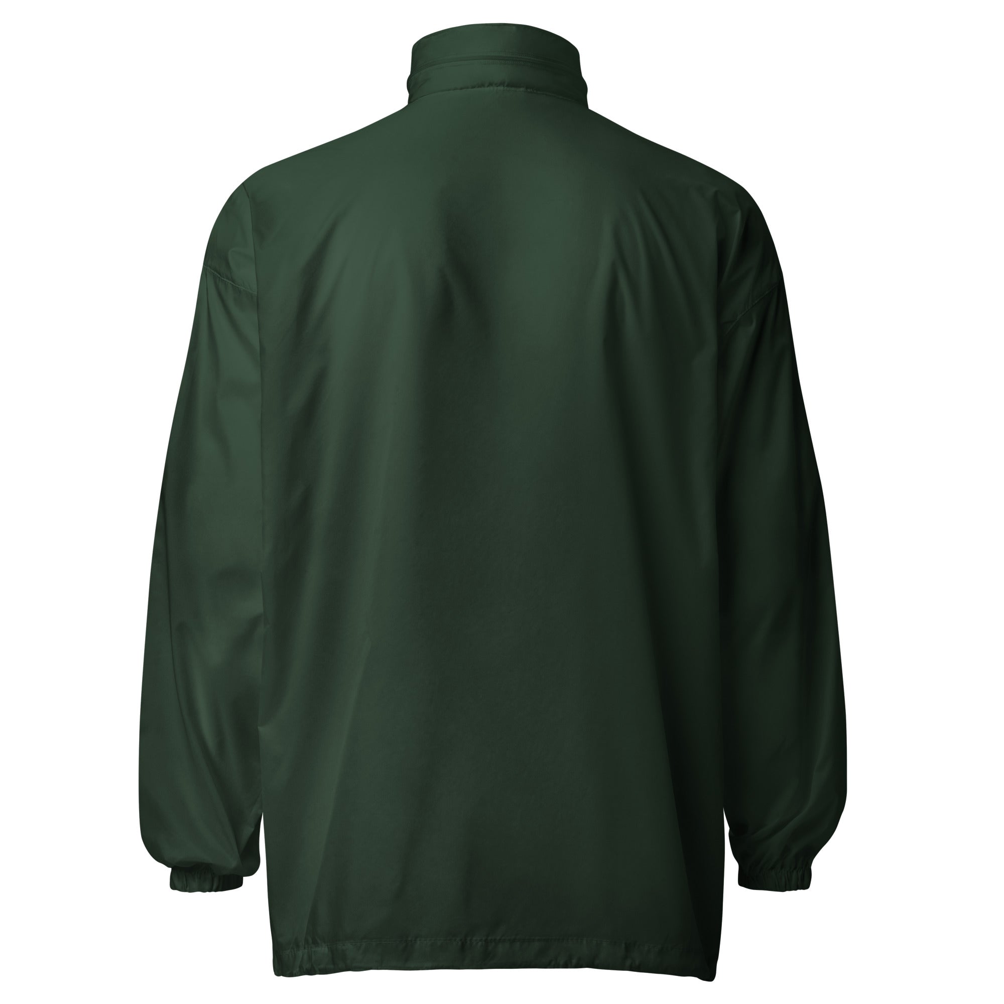 Shop the Embroidered BlazeCrest Fairway + Greens Windbreaker by Teddy Blaze. 202 GSM forest green technical jacket reflecting stealth wealth and quiet luxury from The Mature Mocha Collection.