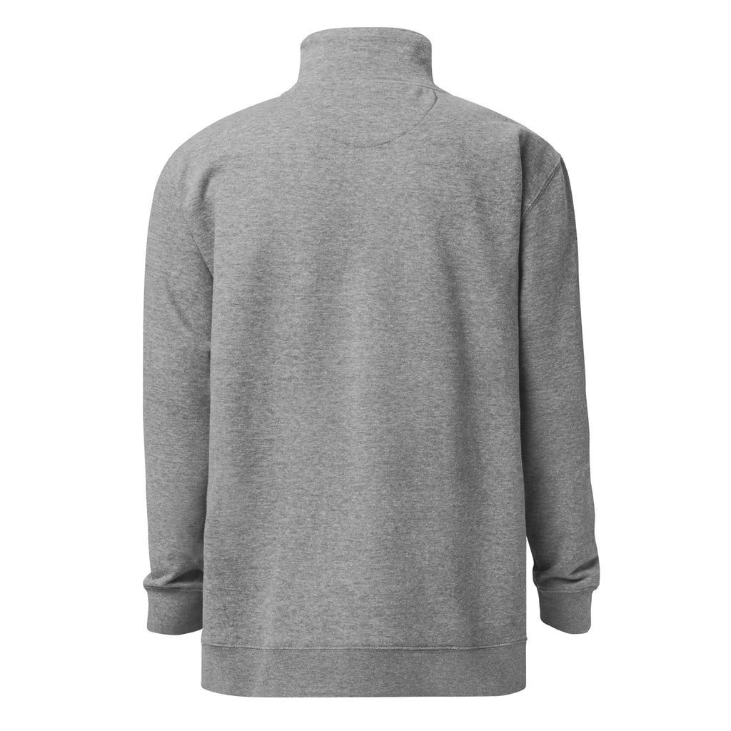 Shop the Embroidered BlazeCrest Fleece Quarter Zip by Teddy Blaze. 237 GSM carbon grey fleece pullover reflecting stealth wealth and quiet luxury from The Mature Mocha Collection.