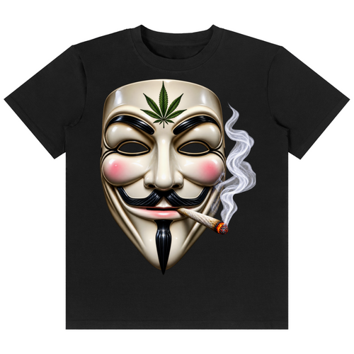 Shop the V is for Vapor Classic Tee by Teddy Blaze. 180 GSM cotton-spandex stretch tee with iconic mask and smoke graphic from the TOPS line of The Mature Mocha Collection.