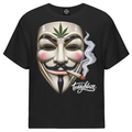 Shop the V is for Vapor Gateway Tee by Teddy Blaze. 180 GSM stretch-cotton loose-fit black t-shirt with Guy Fawkes mask graphic from GATEWAY TEES.